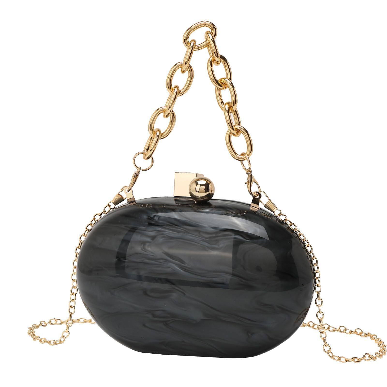 5282 Acrylic Clutch Purse Marble Evening Bag Glitter Acrylic Shoulder